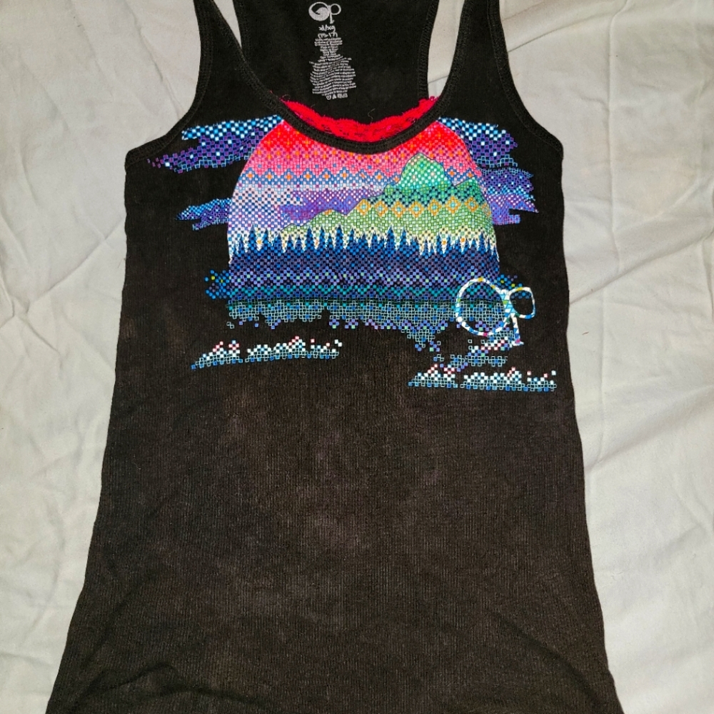 Women's black OP tank top